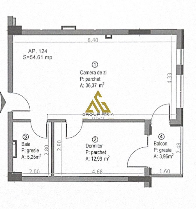 Apartament cu 2 camere, Soporului 1, 55 mp,  etaj 6 din 7, balcon, garaj
