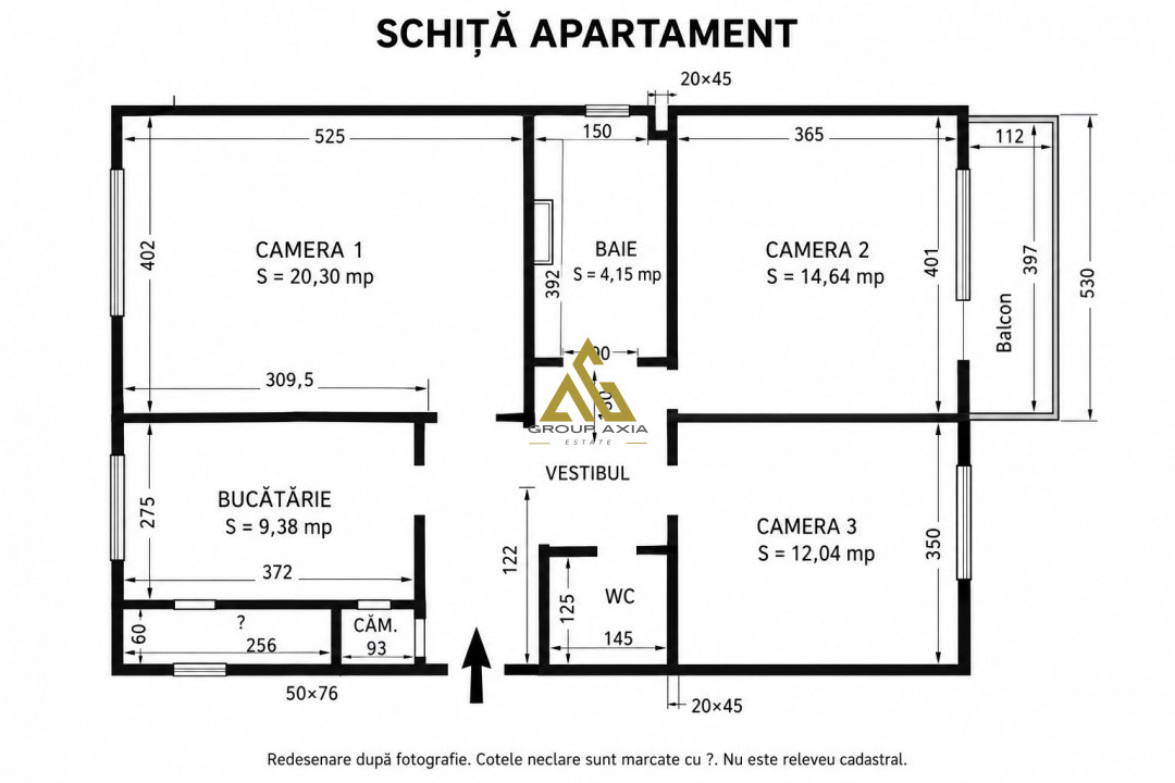 3 camere, 74 mp, etaj 7/8, balcon, Manastur, zona Calvaria