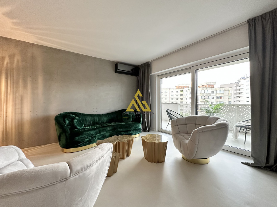 Apartament 2 camere exclusivist, 82 mp, terasa 22 mp, Dorobantilor, imobil nou