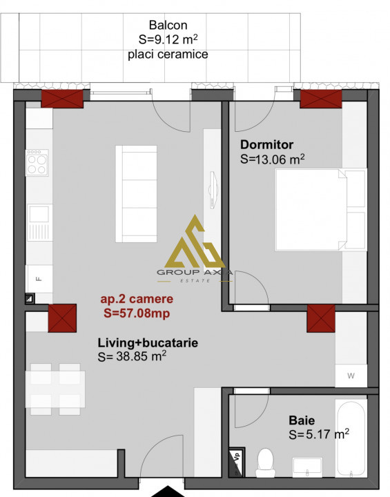 Apartament 2 camere, zona centrala - Scala Center, garaj
