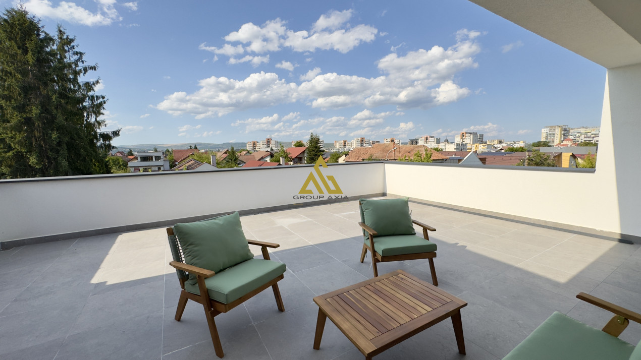 NOU! Prima inchiriere! 3 camere 65mp, terasa 40mp, parcare, Gheorgheni