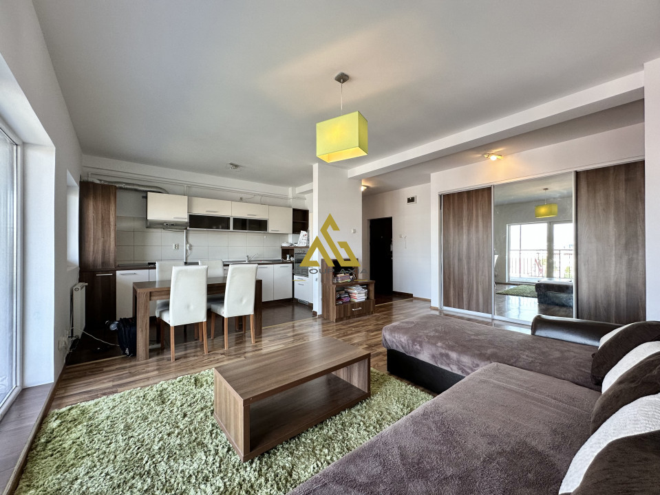 Apartament 2 camere, zona The Office, 57 mp, terasa 22 mp, bloc nou
