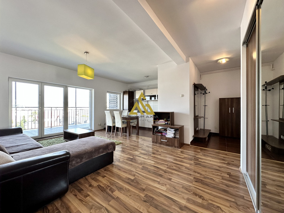Apartament 2 camere, zona The Office, 57 mp, terasa 22 mp, bloc nou