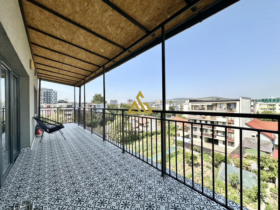 Apartament 2 camere, zona The Office, 57 mp, terasa 22 mp, bloc nou