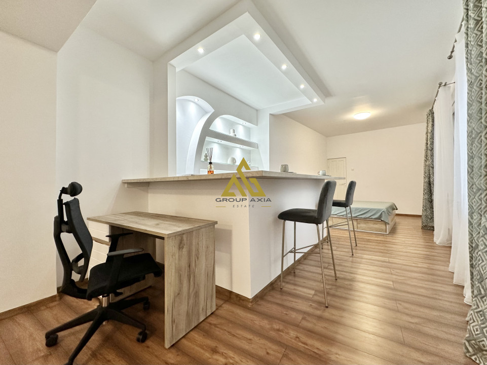 Apartament 1 camera, NOU,deosebit de spatios, terasa 40 mp,UMF, Hasdeu